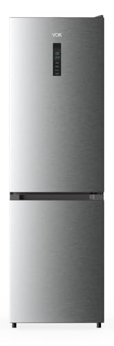 VOK - Frigorífico Combi No-Frost - Modelo EVR-344NEIPC - Altura 195,3 cm - Capacidad 335 L - Sistema Multi-Air Flow - Bajo Consumo Energético - Puertas Reversibles - Diseño Moderno en Acero Inoxidable