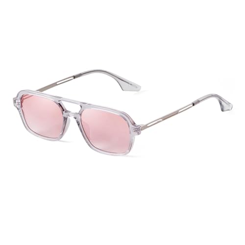 Lunettes de soleil rétro double pont femmes hommes verres dégradés tendance