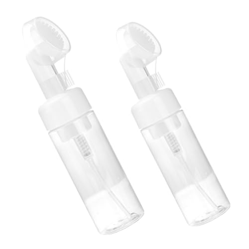 OATIPHO 2 piezas Botellas Transparentes de Espuma con Cabezal de Cepillo Desmontable Dispensador Reutilizable para Champú y Limpiadora Facial Botella de Viaje y Resistente y Fácil de