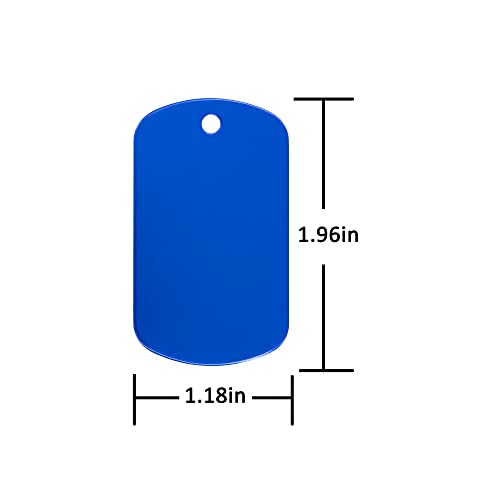 Image of StayMax Aluminum Blank Tags Stamping Blanks 25 Pack (Blue)