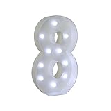 Letrero Luminoso Con Números LED, 10 Dígitos Combinables Libremente For Bodas, Cumpleaños, Aniversarios, Fiestas, Decoración Del Hogar, Graduación, Blanco Frío Y Cálido(Number 8,Cold light)