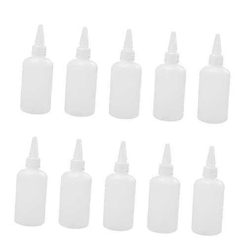 PRETYZOOM 20 Pcs 100ml Squeeze Bottles Dispensing Bottles Fine Tip Translucent for Paint Caulking Reagents