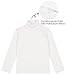 QBK Girls' Long Sleeve Turtleneck T-Shirt Kids Basic High Neck Casual Trendy Soft Base Layer Tee Tops(4t-12Years) White