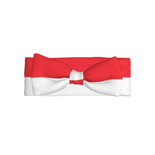 Indonesian flag Baby Bow Headband. Comfortable baby headband, suitable for daily wear and photo props.