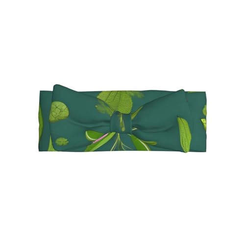 flowers and plants Prints Baby Bow Headband - Super Stretchy Soft Bows Hair Accessories for Newborn Infant Toddlers Kids Girls - Elastic and Skin-Friendly