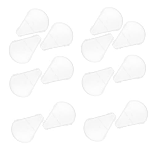 Vaguelly 10 Piezas Caja Del Cepillo Del Ventilador Caja De Cepillo Protector De Brochas De Maquillaje Brocha De Maquillaje Caso Cubierta Del Cepillo Para Guardia El Plastico Transparent