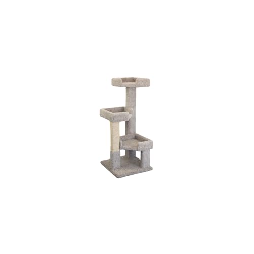 Árbol para gatos de madera maciza y alfombra 3 niveles miniatura 2