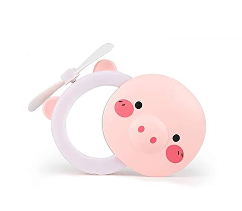 Lighted Travel Makeup Mirror, Vanity Mirror with LED Lights Compact Portable Mini Handheld Pocket Illuminated Cosmetic Mirror with Fan-image-11