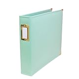 Craftelier - 12 x 12' (30.5 x 30.5 cm) Eco-leather Photo Album with Turquoise Lids, 3 Rings and 5 Sleeves | Customizable, Perfect for Photos, Layouts and Project Life Compositions