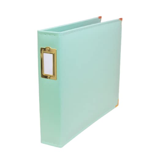 Craftelier Album fotograficzny ze skóry ekologicznej z turkusowymi czapkami, 3 pierścieniami i 5 etui o wymiarach 30,5 x 30,5 cm (30,5 x 30,5 cm) | konfigurowalny, idealny do fotografii, układów i