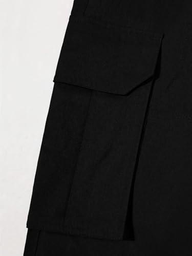 Image of Vogaan Casual Solid Men's Loose Fit Drawstring Cargo Pants with Multiple Pockets | Cotton Cargos for Men