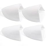 2 Pair White Shoulder Pads for Women Cotton Set-in Shoulder Pads Sewing Padded Tank Tops for Women Blouses Knitwear Blazer Suit T-Shirt Jacket Sewing Accessories