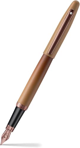 Sheaffer VFM 9428 Caneta-tinteiro marrom fosco edição café com acabamentos de assinatura PVD marrom