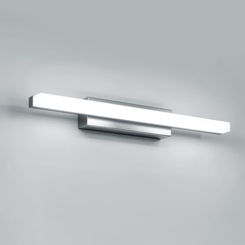 LED Spiegelleuchte Bad 40CM Spiegellampe Badezimmer Kaltweiß über Spiegel, 9W Spiegellampen IP44 Spiegelschrank Beleuchtung Leuchte Spiegelbeleuchtung Wandspiegel Lampe Bathroom Mirror Light Chrom
