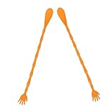 FOMIYES 2pcs Hand Shaped Plastic Back Scratchers Long Handle and Shoe Horn for Itchy Back Relief and Easy Shoe Wearing