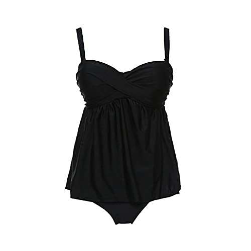 Bikini Mail de Maillot de Bain Noir Grand Taille avec Push Up Intégré