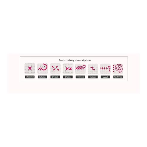 Image of Svarog 14CT Stamped Cross Stitch Kit for Beginners - Easy & Stylish DIY Embroidery with Simple Patterns, Ideal for Women's Relaxation | Black-and-White Plant(3) 12.2 x 12.2 inch
