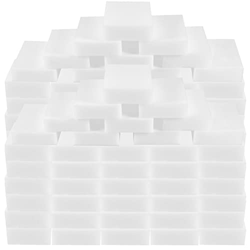 MUKCHAP 100 Pcs Magic Eraser Sponge, 8 x 5 x 3cm Eraser Sponge, Magic Cleaning Pads for Kitchen Household Cleaning