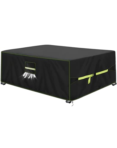 VDISRR Abdeckhaube Gartenmöbel, 420D Oxford Abdeckhauben Für Tische 242x162x100cm, Gartentische Schutzhülle mit Belüftungsöffnungen Wasserdicht, UV-beständig, Staubfest, Winterfest für Terrassenmöbel
