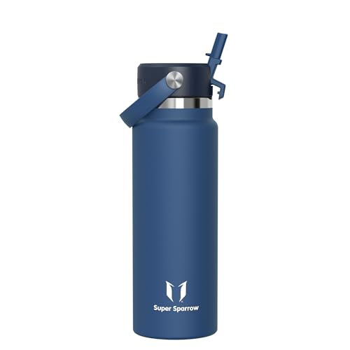 Sparrow Botella Agua Acero Inoxidable 1L Botella Termica Pajita - Termo