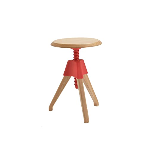WBJLG Taburete de Madera Maciza Que Puede Girar 360 ° Taburete bajo Taburete de Ocio para el hogar Taburete Redondo Minimalista Moderno Mesa de té Taburete Lateral Taburete para Zapatos de Entrada