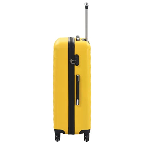 Durable and Lightweight Hardcase Trolley Set, 3 Sizes with 360° Castors, Security Locks, Yellow3