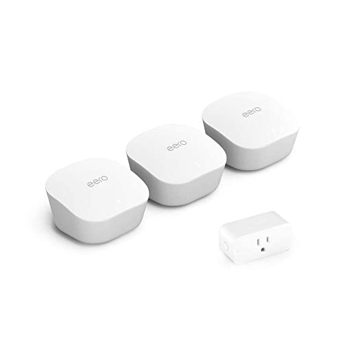 Certified Refurbished Amazon eero mesh WiFi system – for whole-home coverage, 4-pack (3 routers + 1 Amazon smart plug) Certified Refurbished Amazon eero mesh WiFi system – for whole-home coverage, 4-pack (3 routers + 1 Amazon smart plug)