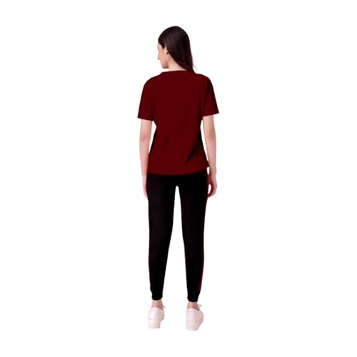Image of Women's Casual Printed T-Shirt and Track Pant Set | Casual, Soft, and Comfortable Outfit for Home or Everyday Wear