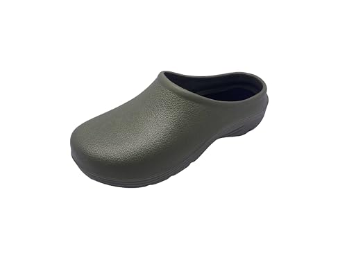 Closed Toe Work Clogs for Women & Men, Slip-on Breathable Work Mules, Waterproof EVA Nurse Shoes, Arch Support with Removable Cushioned Insole, Closed Heel Garden Hospital Kitchen Cleaner Clogs [Size Up Recommended For Men]