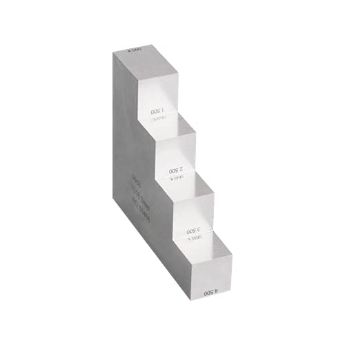 YUSHI Tipsy Step Calibration Block 1018 Carbon Steel 1.0, 2.0, 3.0, 4.0" and 1.5", 2.5", 3.5",4.5" for Thickness and linearity Calibration in UT