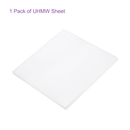 Image of DMiotech 10 x 10 x 1 /2 Inch Plastic UHMW Sheets, Ultra High Molecular Weight Polyethylene, Opaque White Polyethylene Board for Automotive, Chemical, Manufacturing, DIY Home Kitchen