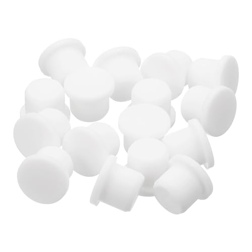 Image of uxcell 32 Pieces White Rubber Stopper, 11.5mm Plug Holes for 11-11.3mm /0.43-0.44 inch Hole