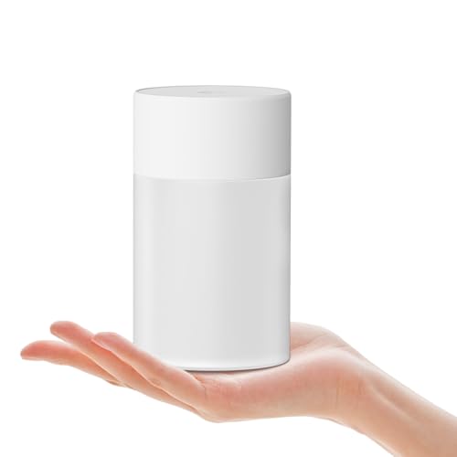 Image of 200ml Portable Small Humidifier, Mini Desktop Humidifier for Car, Office Room, Bedroom, Auto Shut-Off, 2 Mist Modes, Super Quiet, White