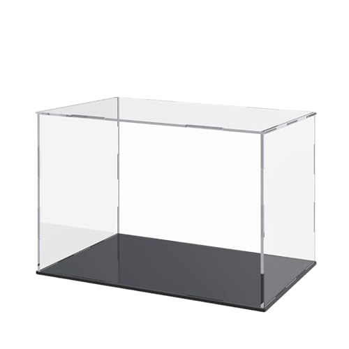 Image of Premium Acrylic Display Case for Collectibles, Action Figures & Toys | Transparent Dustproof Display Box with Black Base (10 inch L x 5 inch W x 5 inch H)