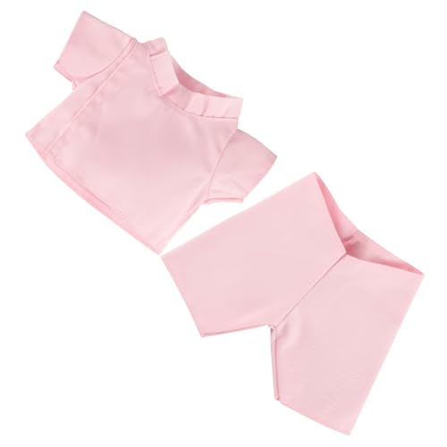 Totority 2 Sets Lovely Doll Clothing Stuffed Animal Outfits Bear Doll Costumes Reusable Dress up Imagination Enhancer