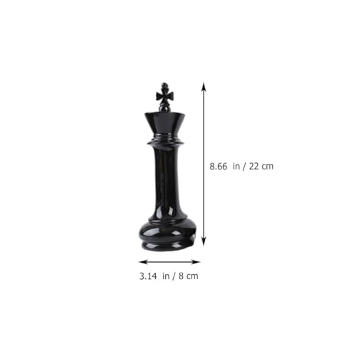 Ornement d'échecs en céramique noire comme statue déco de chambre