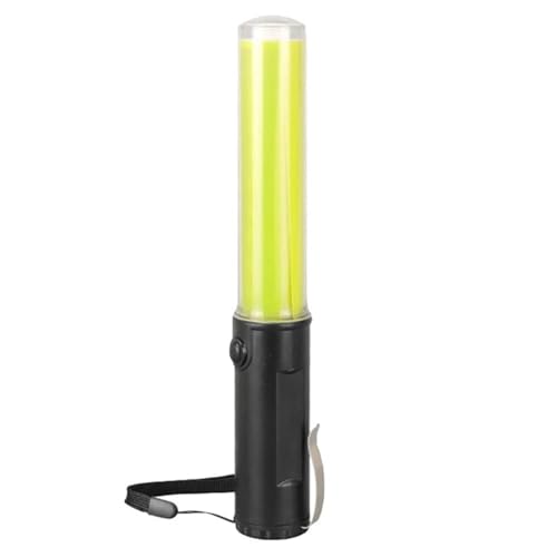 誘導棒 赤色灯 LED誘導灯 26CM マグネット付き 防水 三つモード 電池式 合図灯 点灯 点滅 多機能 警備 交通整理 夜間 工事 レッド (イエロー)