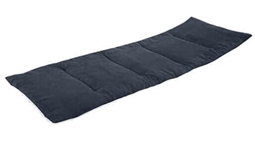 Cojín azul para tumbona de exterior con funda elástica antideslizante, cómodo colchón para jardín, patio, uso interior, diván, sofá, asiento de coche, banco de 190 x 71 cm