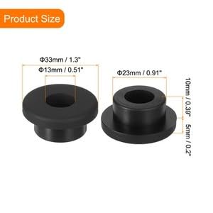 #US 10Pcs 1/2" ID 7/8" Drill Hole Rubber Grommets Fit 13mm Wire Black