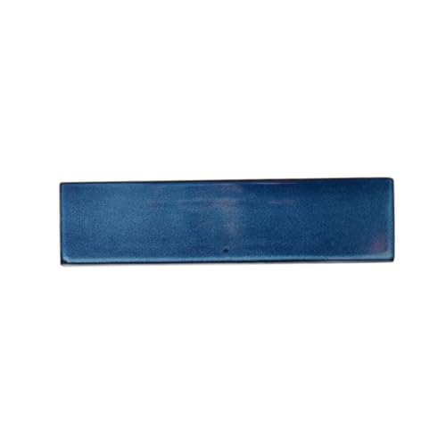 Plato de sushi rectangular de cerámica azul miniatura 2