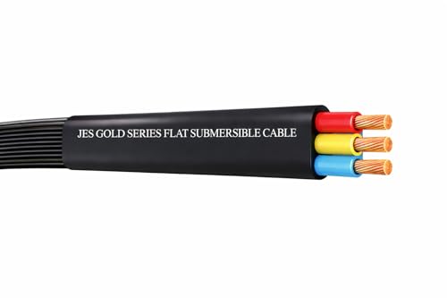 Image of JES Eco 2.5 Sqmm 3 Core Flat Submersible Cable 1100 Volts | 30 Meter Copper Pump Wire | Heavy Duty PVC Insulated Motor Cable for Borewell, Submersible Pump & Agricultural Use