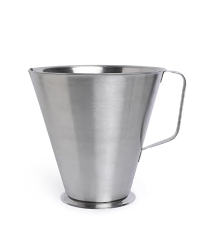 Image of KMW Steel Measuring Jug with Handle with Base I for Kitchen, Cooking, Craft, Baking & Measuring Liquids I 2000 ML (Pack of 1)