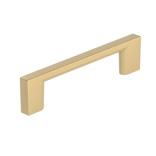 Image of Richelieu Hardware BP816096CHBRZ Armadale Collection 3 3 /4-inch (96 mm) Center-to-Center Champagne Bronze Modern Rectangular Cabinet and Drawer Pull Handle for Kitchen, Bathroom, and Furniture