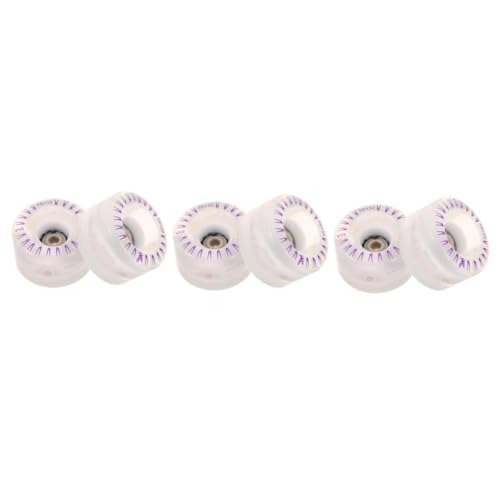 Vaguelly 3 Juegos Ruedas De Patines Ruedas De Skate Ruedas De Scooter Ruedas Iluminadas para Patines Ruedas De Patinaje sobre Ruedas Patines Ruedas Iluminadas PU Transparent 2 Piezas * 3