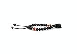 SELENITT, 4mm black onyx beads, gold filled, Azabache Fist, Turkish red eye, adjustable size, newborn bracelet to 3 years, An ideal present for new parents, baby showers & special occasions