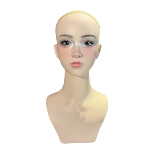 Evita deformaciones en tus pelucas usando esta cabeza de maniquí hembra con soporte de PVC