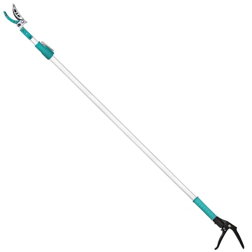 Byhagern 1.8-3m Tree Pruners Long Reach with 4 Nodes Adjustment, Extendable Tree Pruner, Lightweight And Strong, Ergonomic Grip, Telescopic Tree Pruner Ideal for Fruit Picking, Deadheading And Pruning
