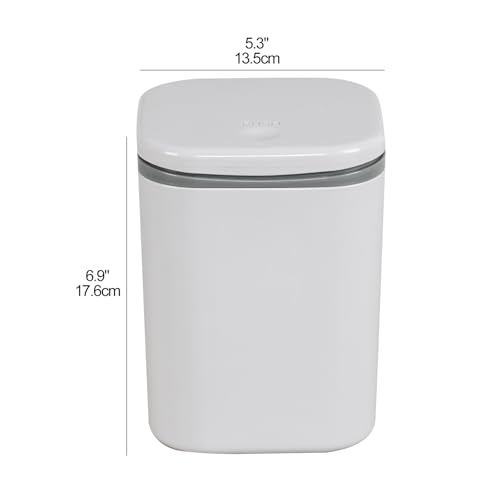 Caneca de basura mini escritorio plástico con tapa 2 L miniatura 2