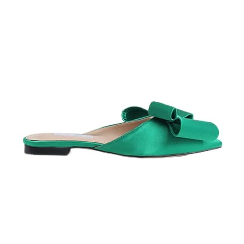 Chaussons en soie satinée anti-fatigue pour pieds sensibles en été vert 36