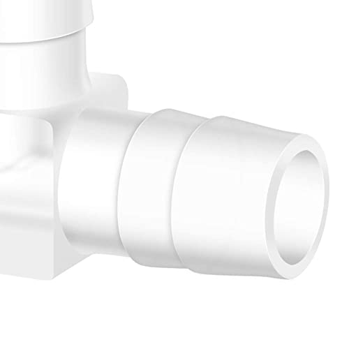 Quickun 3/4" Hose Barb 90 Degree Elbow L Fitting, Plastic 2 Way Equal Barbed Joint Splicer Mender Union Adapter Hose Fitting (Pack of 7) by Quickun - Used condition - Image 5